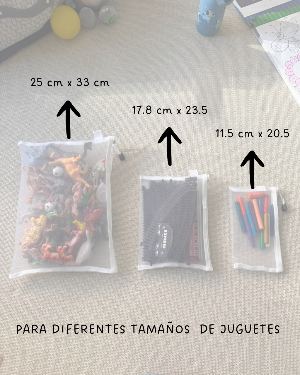 Estuches Organizadores De Juguetes De Niños (Pack de 3)