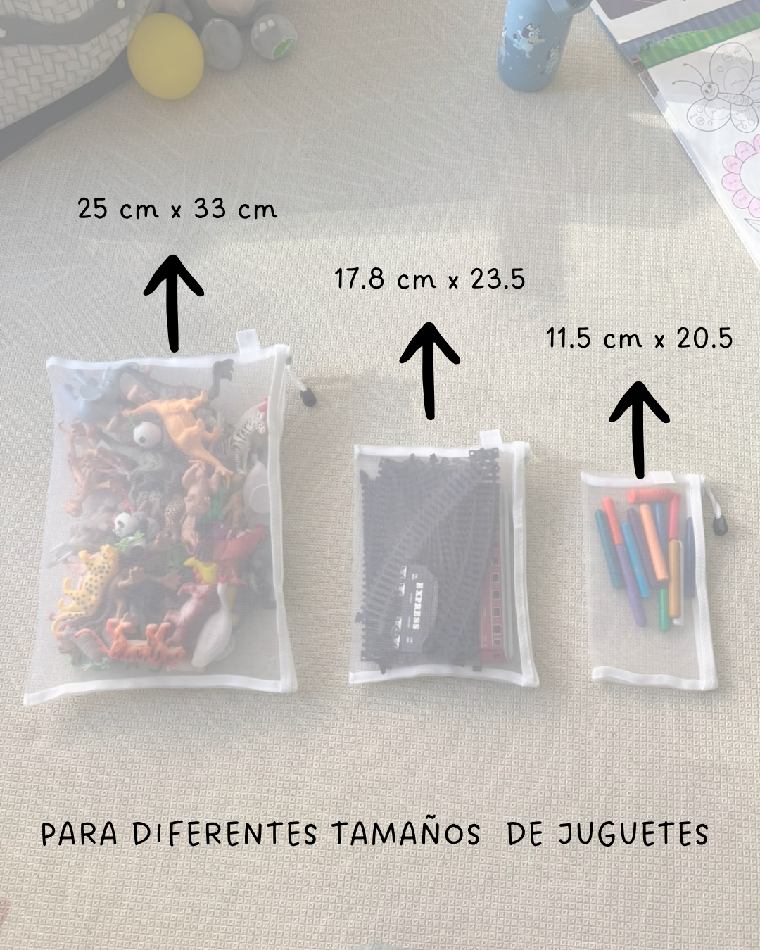 Estuches Organizadores De Juguetes De Niños (Pack de 3)
