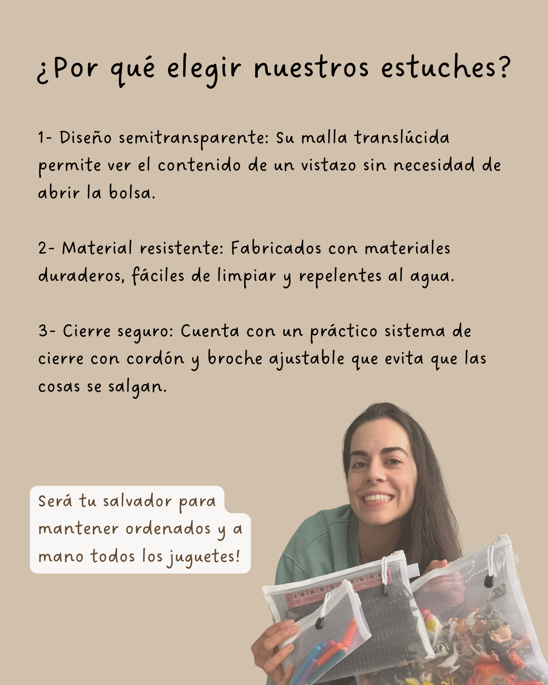 Estuches Organizadores De Juguetes De Niños (Pack de 3)